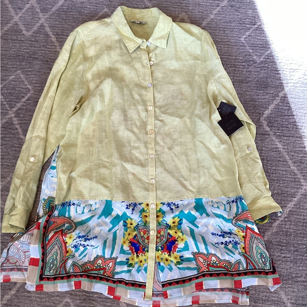John Mark Light Green Button-Up Shirt